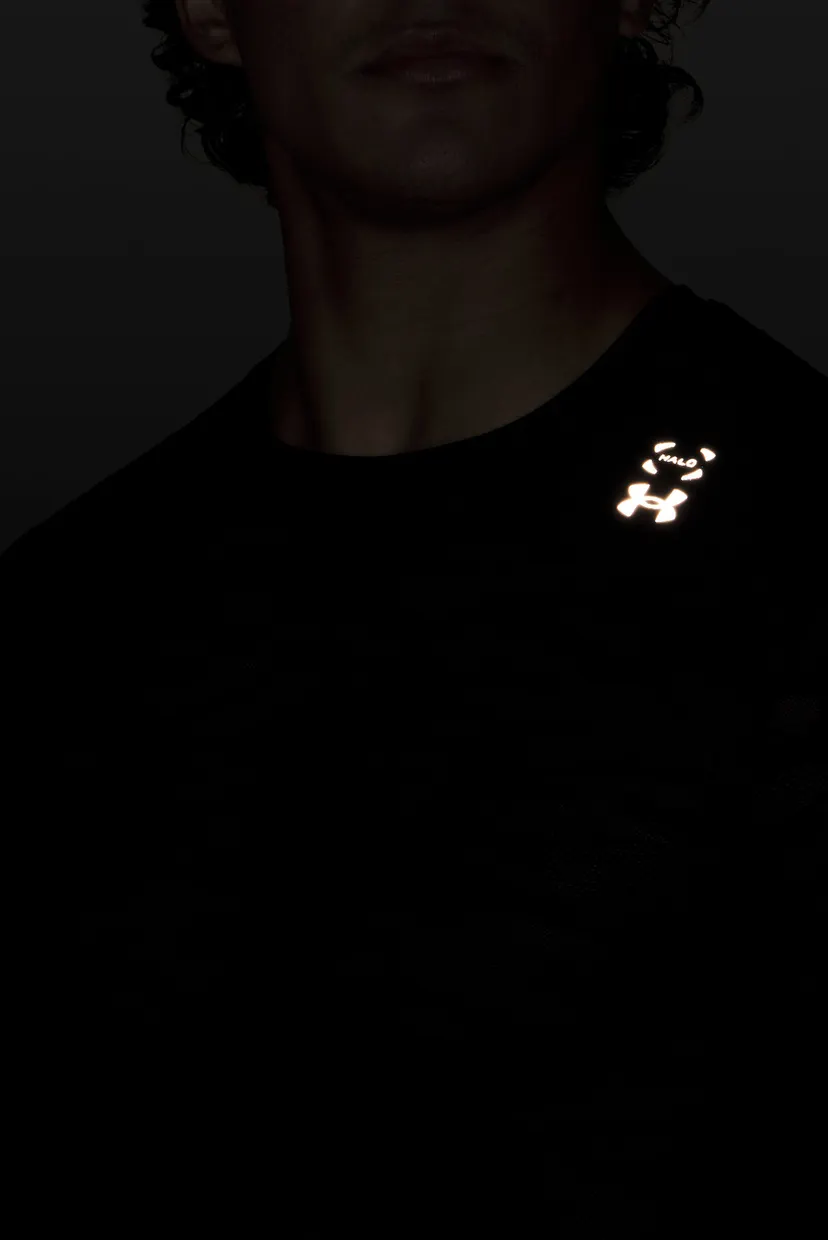 Чоловічий чорний лонгслів UA Halo Jacquard LS-BLK 4
