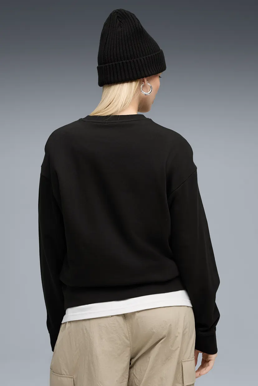 Женский черный свитшот Essentials Elevated Comfort Crew Sweatshirt Women 3