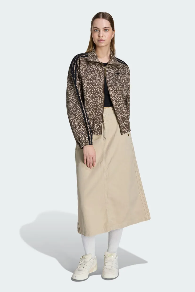 Женская коричневая джинсовая куртка с узором FIREBIRD OVERSIZED