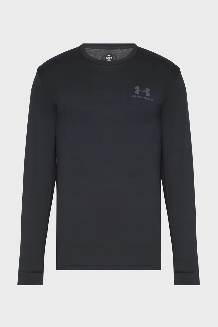 Чоловічий чорний лонгслів UA SPORTSTYLE LEFT CHEST LS 4
