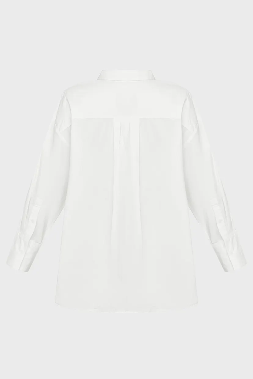 Жіноча біла сорочка SMD ESSENTIAL LOOSE FIT SHIRT 7