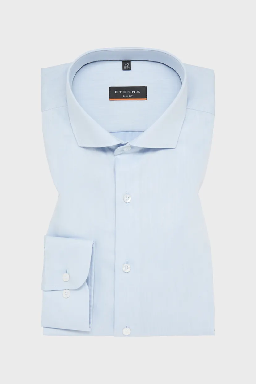 Мужская голубая рубашка SLIM FIT 6