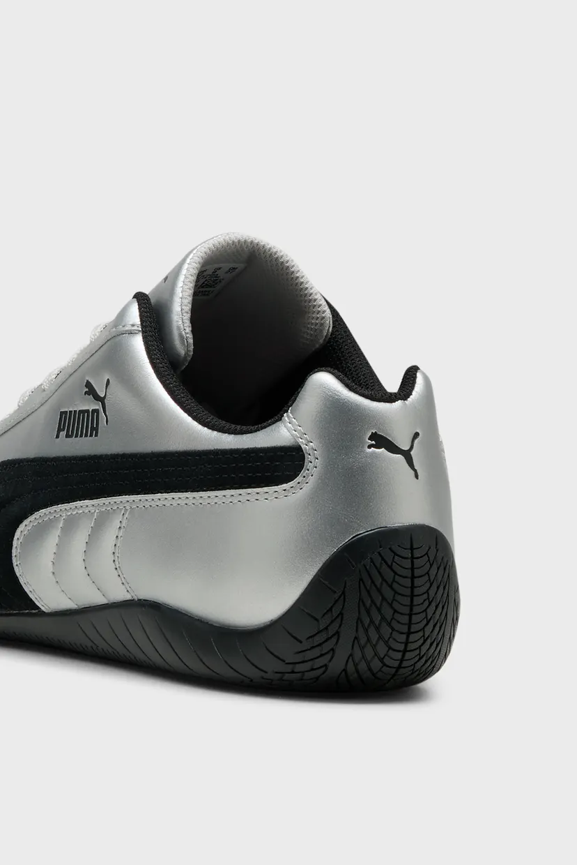 Сріблясті шкіряні кросівки Speedcat Metallic Sneakers Unisex 7