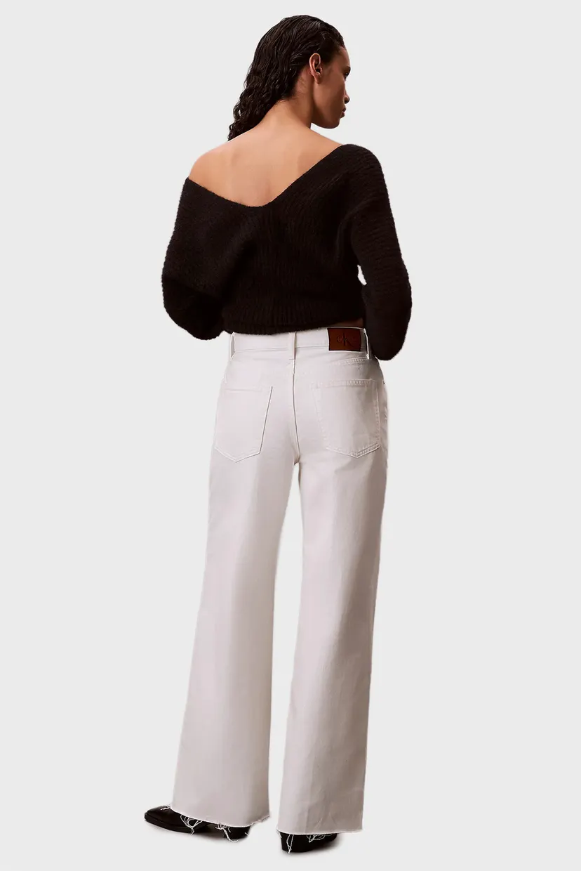 Жіночі білі джинси THE WIDE LEG RAW HEM CHALK 4