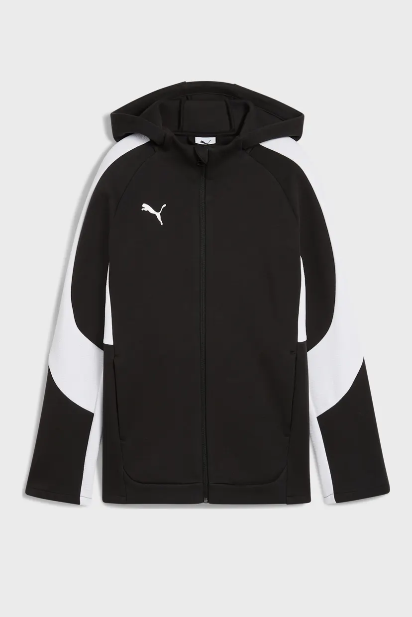 Дитяче чорне худі teamEVOSTRIPE Football Hooded Jacket Youth 5