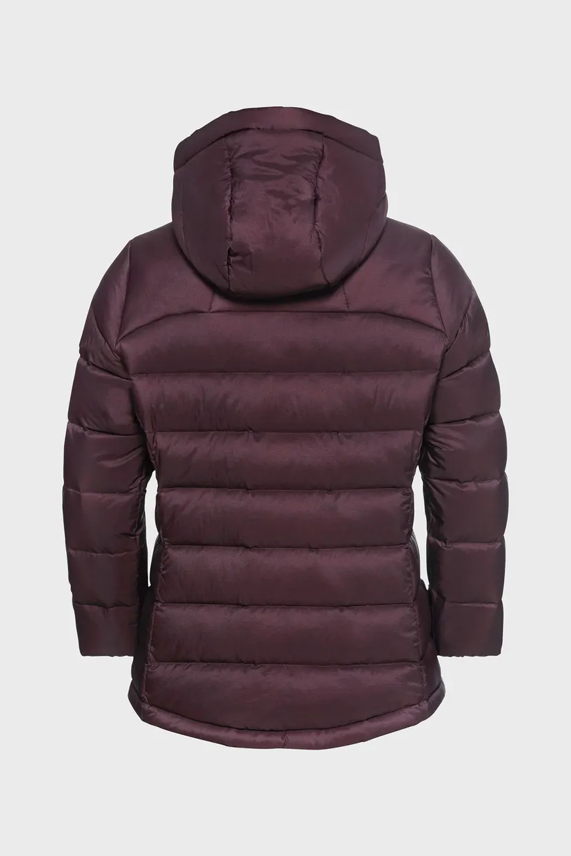 Жіночий бордовий пуховик 9