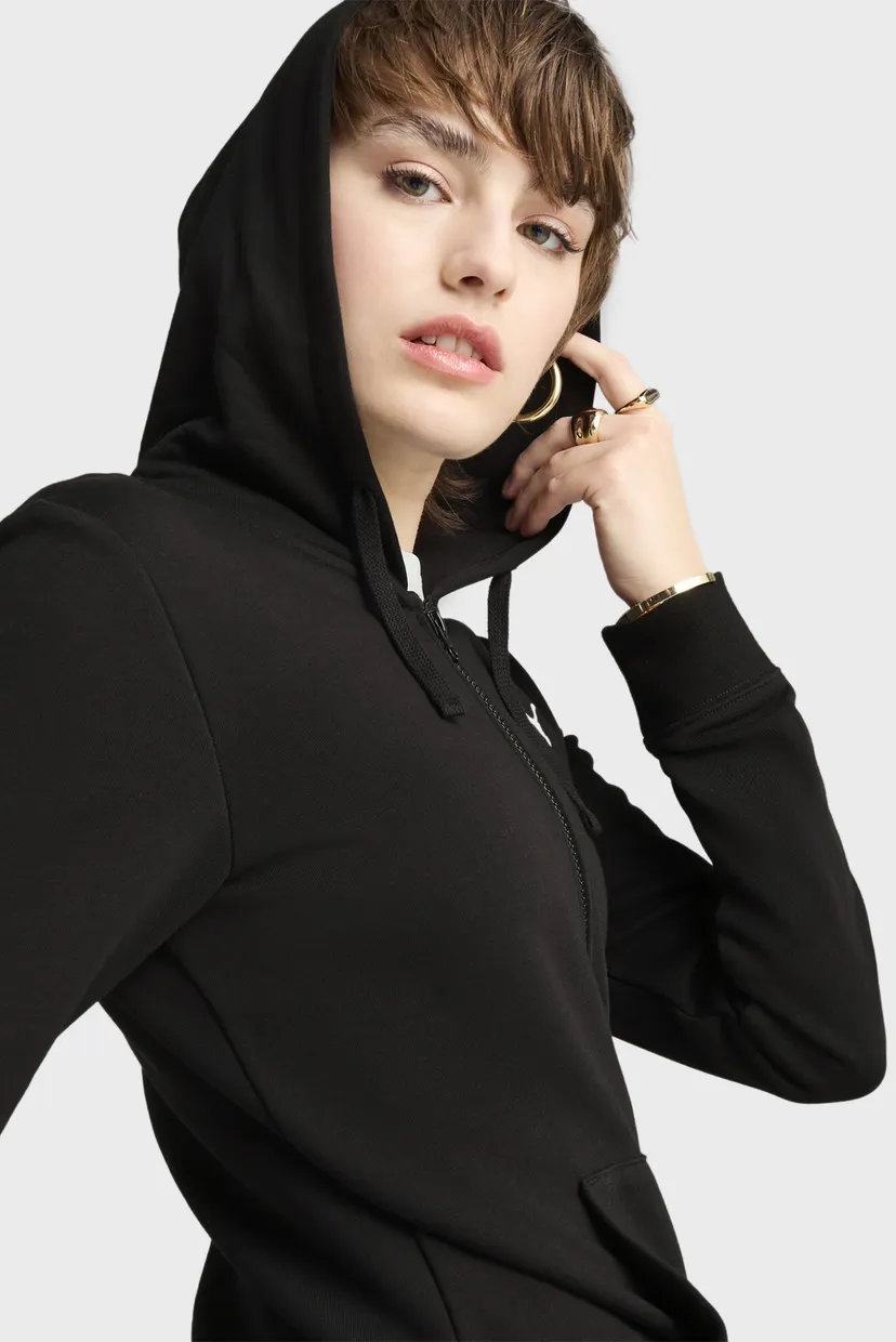Жіноче чорне худі Essentials Full-Zip Hoodie Women 4