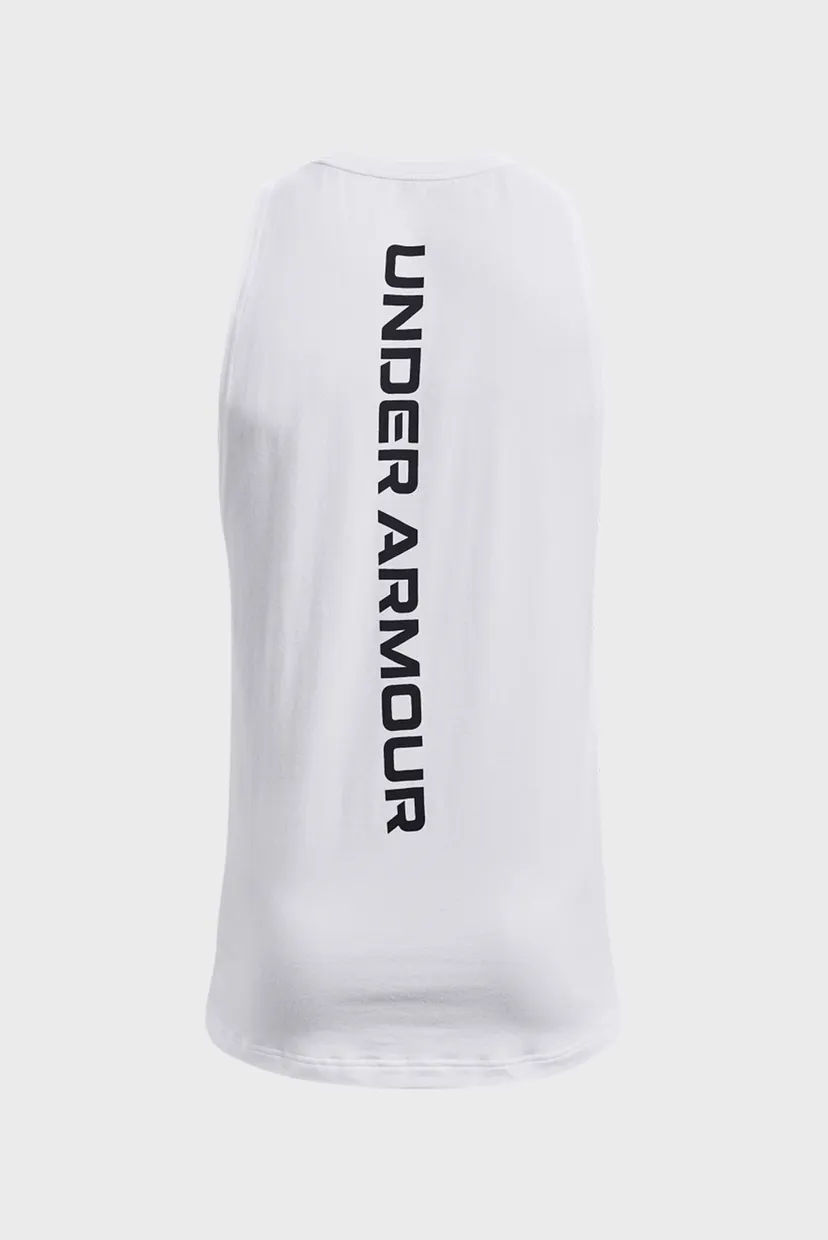Чоловіча біла майка UA BASELINE COTTON TANK 6