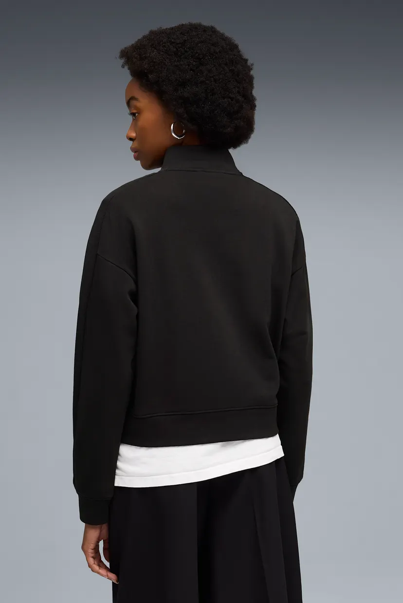 Жіноча чорна спортивна кофта PUMA Class Relaxed Half-Zip Sweatshirt Women 3