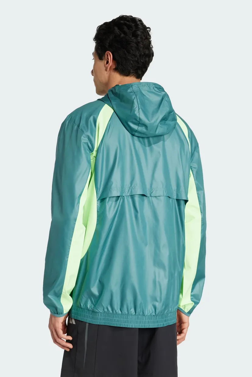 Чоловіча бірюзова вітровка Tech Apparel adidas JY4225 — MD-Fashion