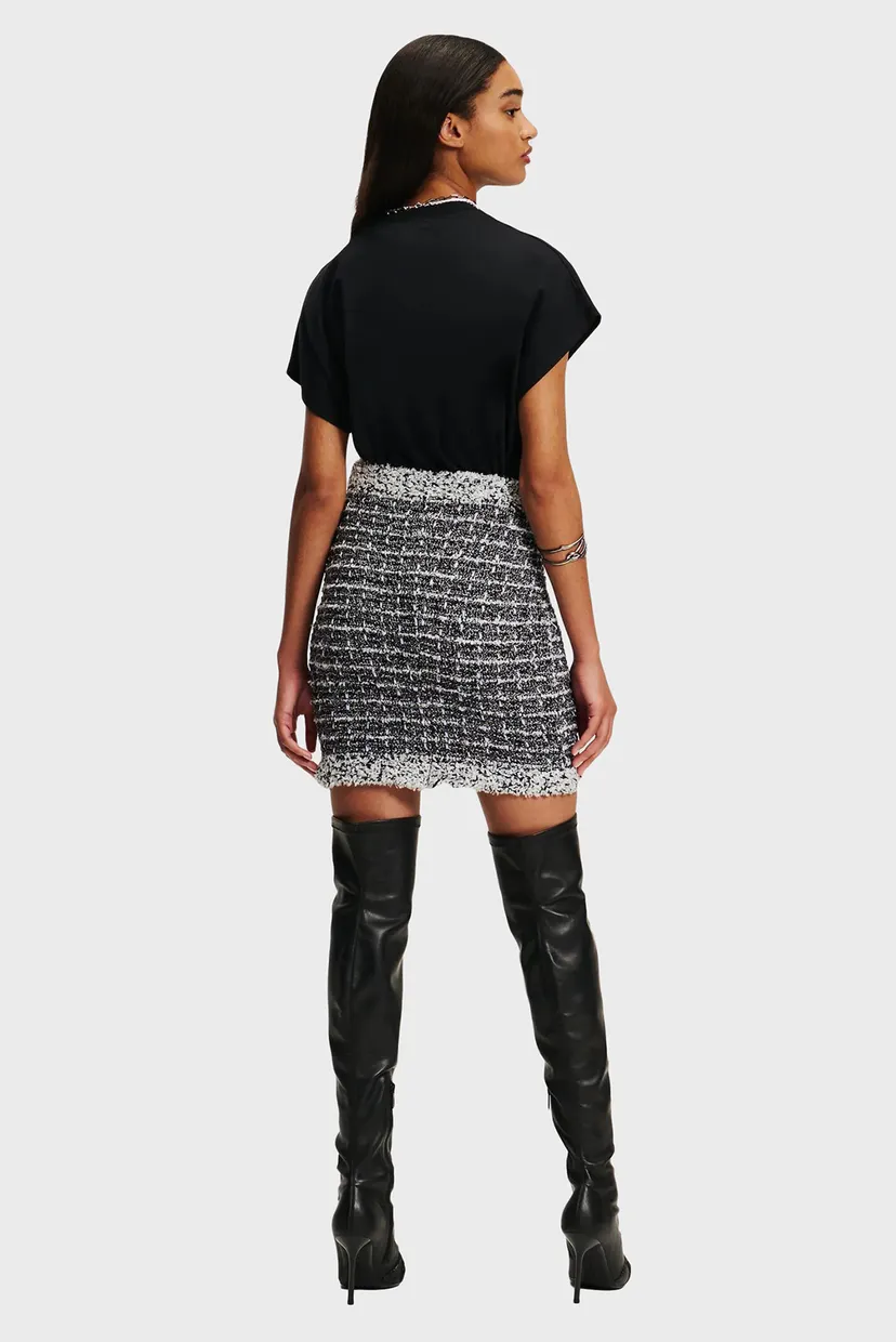 Жіноча твідова спідниця BOUCLE KNIT SKIRT 3