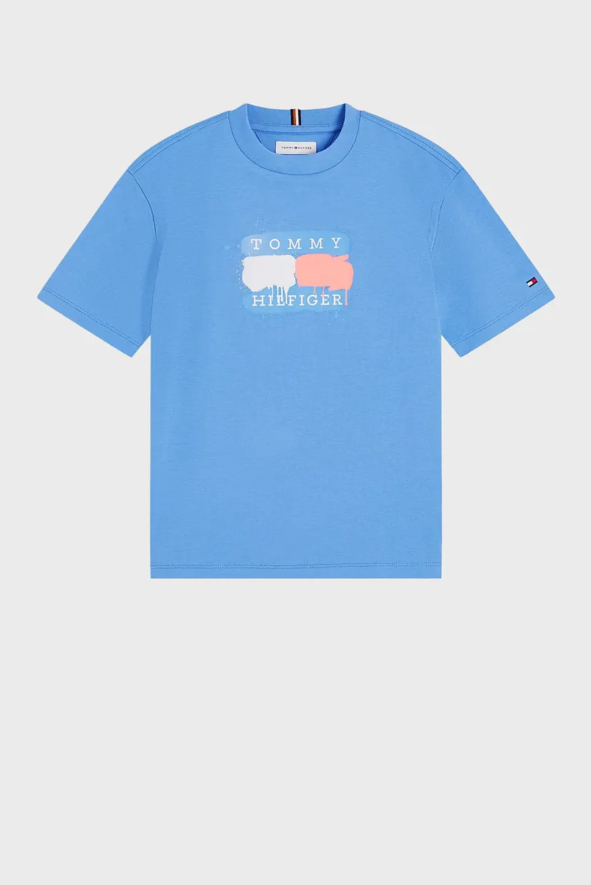 Дитяча блакитна футболка TOMMY FLAG GRAFFITI T-SHIRT SS 5