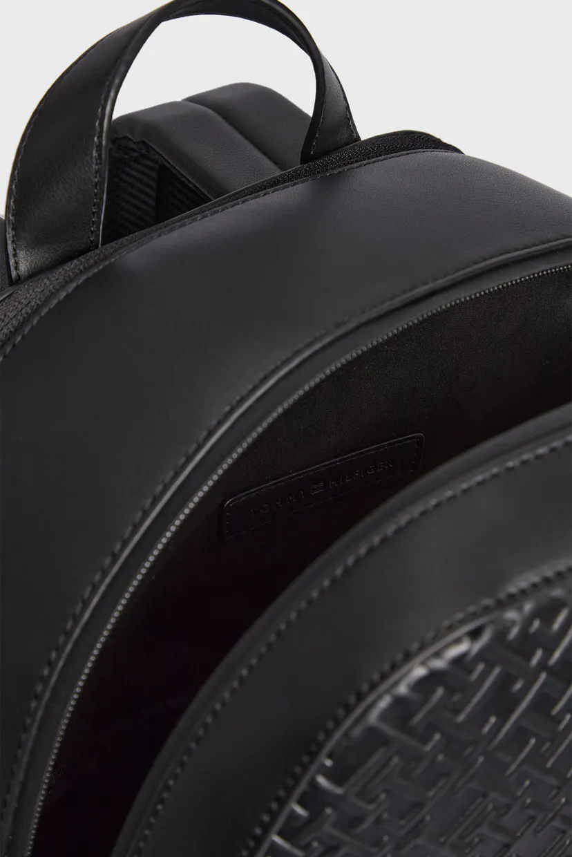 Чоловічий чорний рюкзак TH MONOGRAM BACKPACK 5