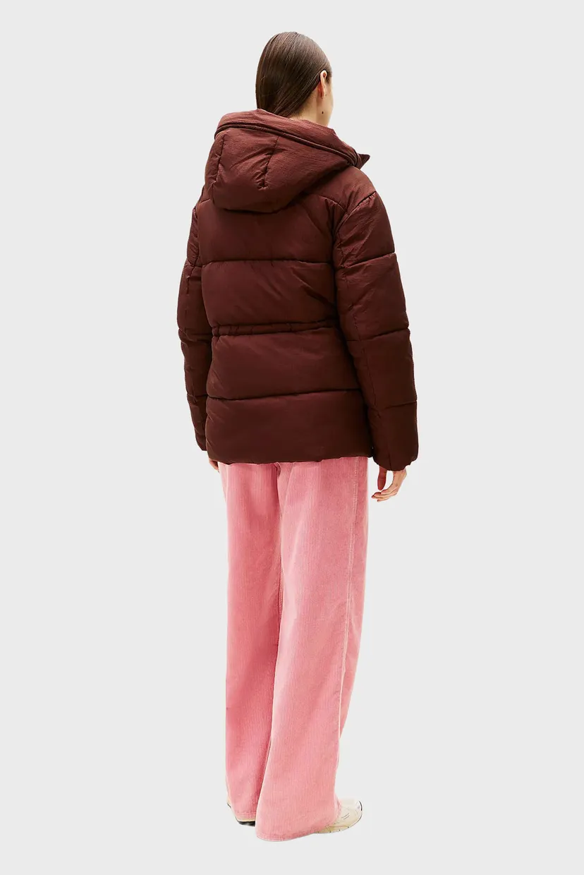 Жіноча коричнева куртка HOODED 3
