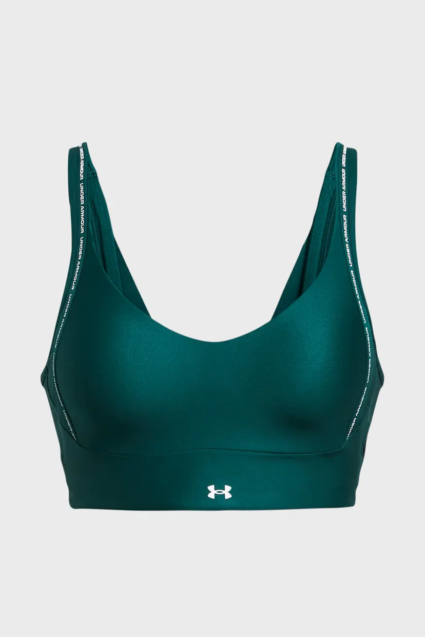 Женский зеленый топ UA Infinity Low 2.0 Strap Bra 3