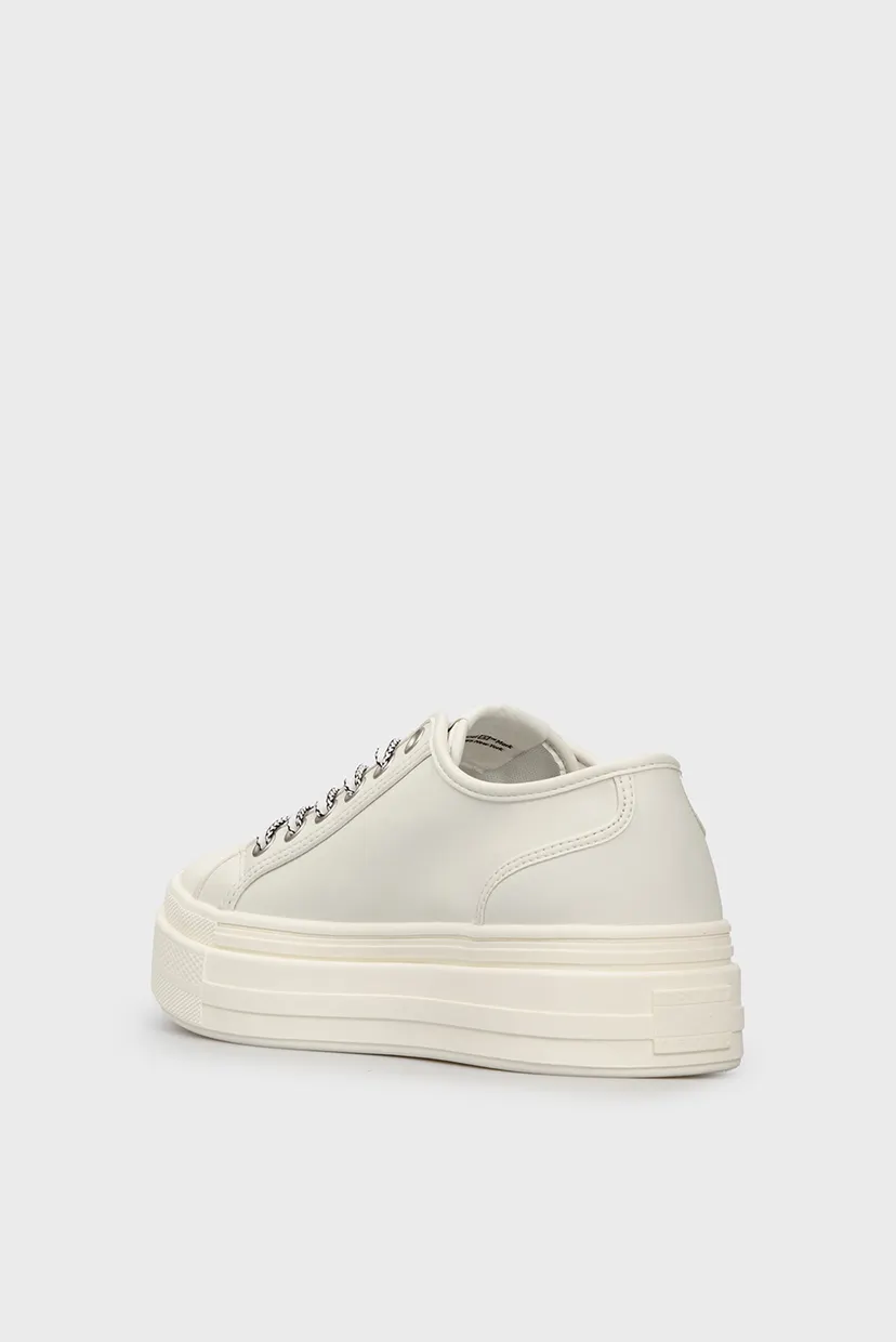 Женские белые кожаные кеды TJW FOXING VULC LC LEATHER 5
