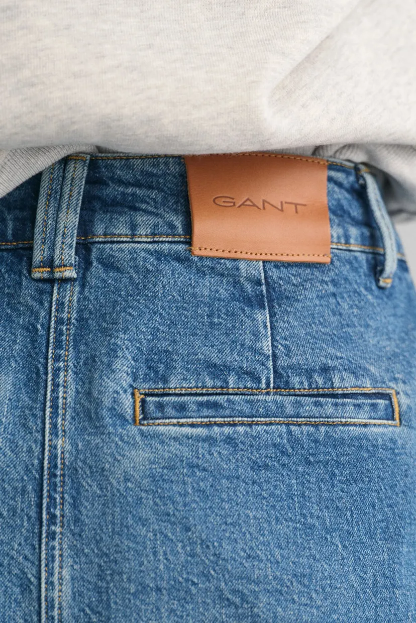 Женская синяя джинсовая юбка DENIM SLIT 6