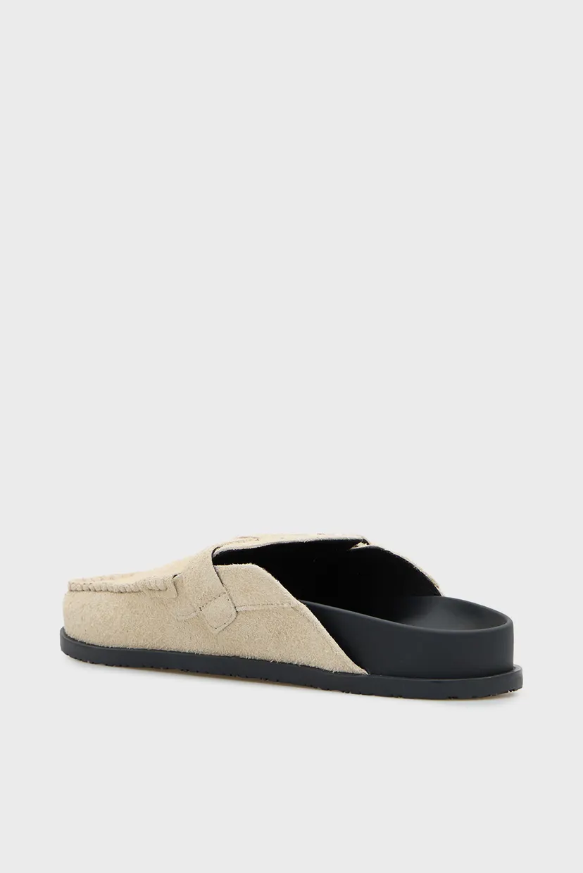 Жіночі білі замшеві клоги COMFORT 5