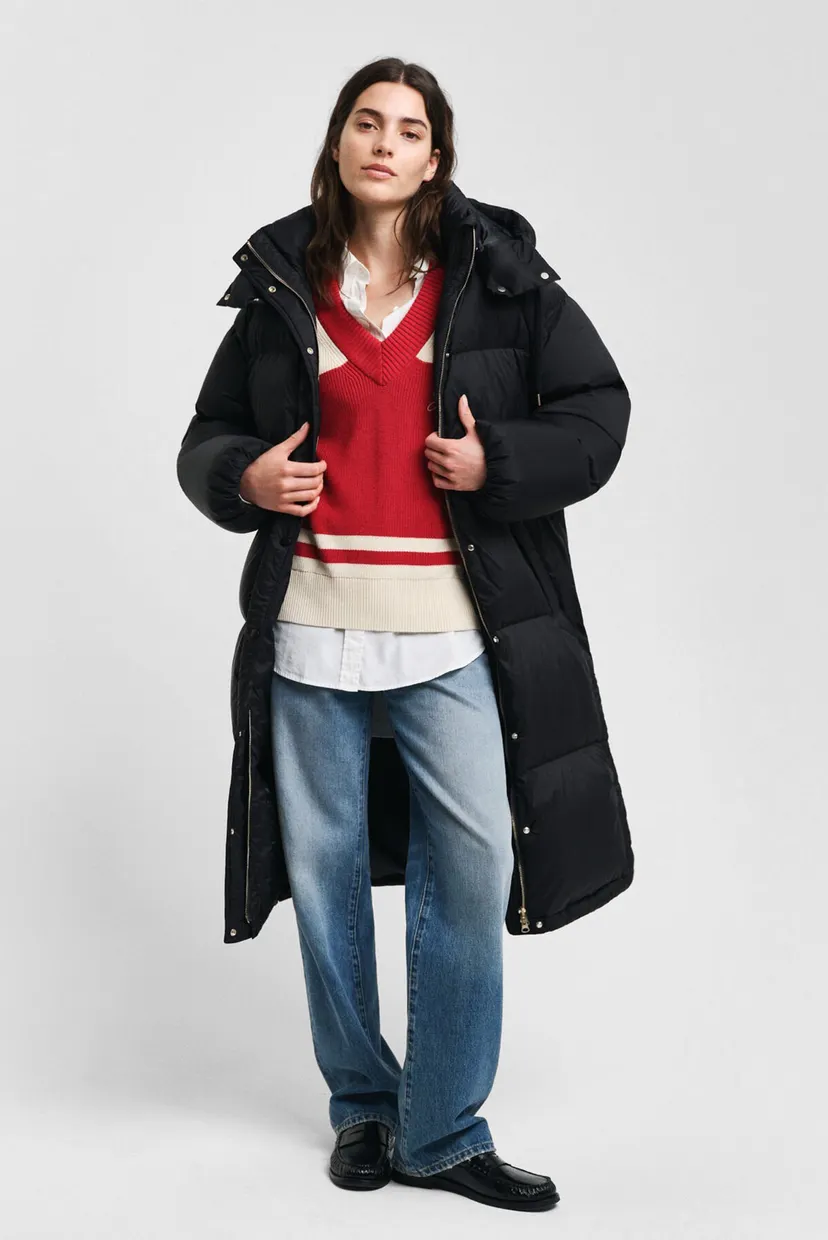 Жіночий чорний пуховик FULL LENGTH DOWN COAT 3