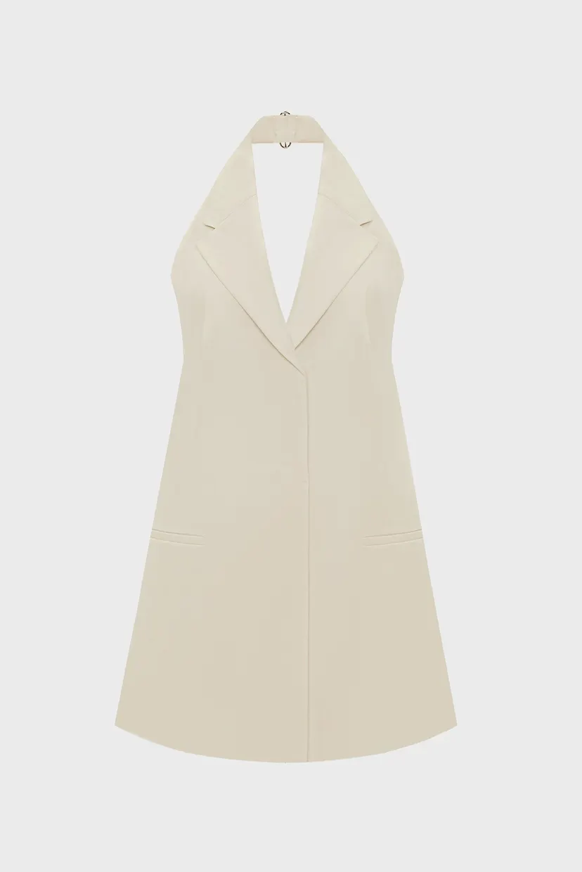 Жіночий бежевий жилет COTTON BLEND OPEN BACK 6