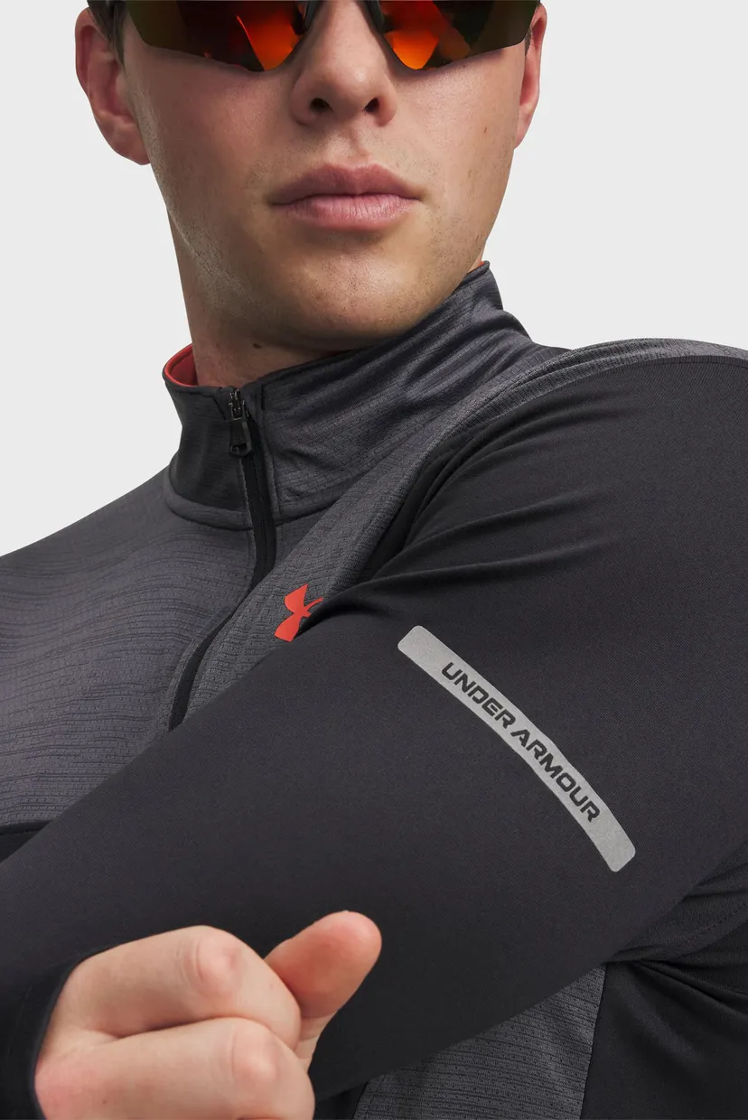 Чоловіча чорна спортивна кофта UA Tech Utility 1/4 Zip 3