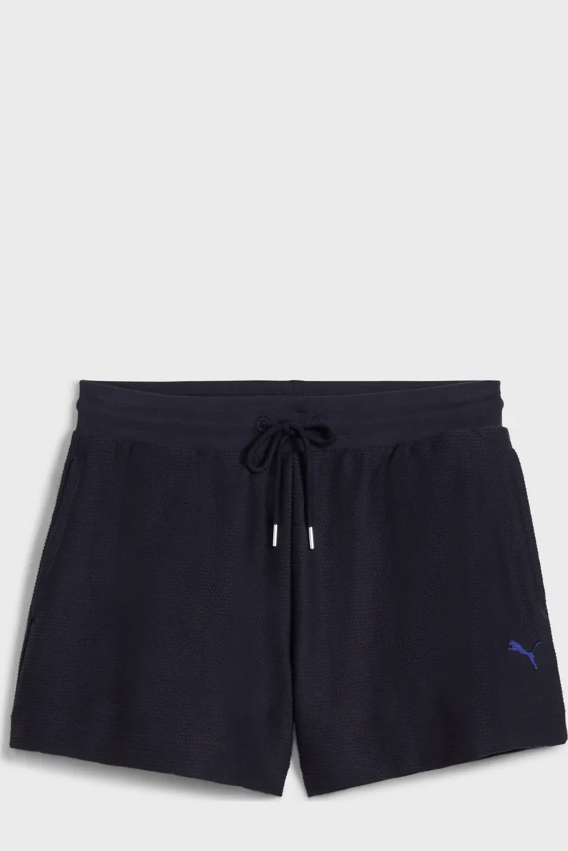Жіночі темно-сині шорти PREMIUM ESS A-Line Shorts 4' Jacquard Women 6