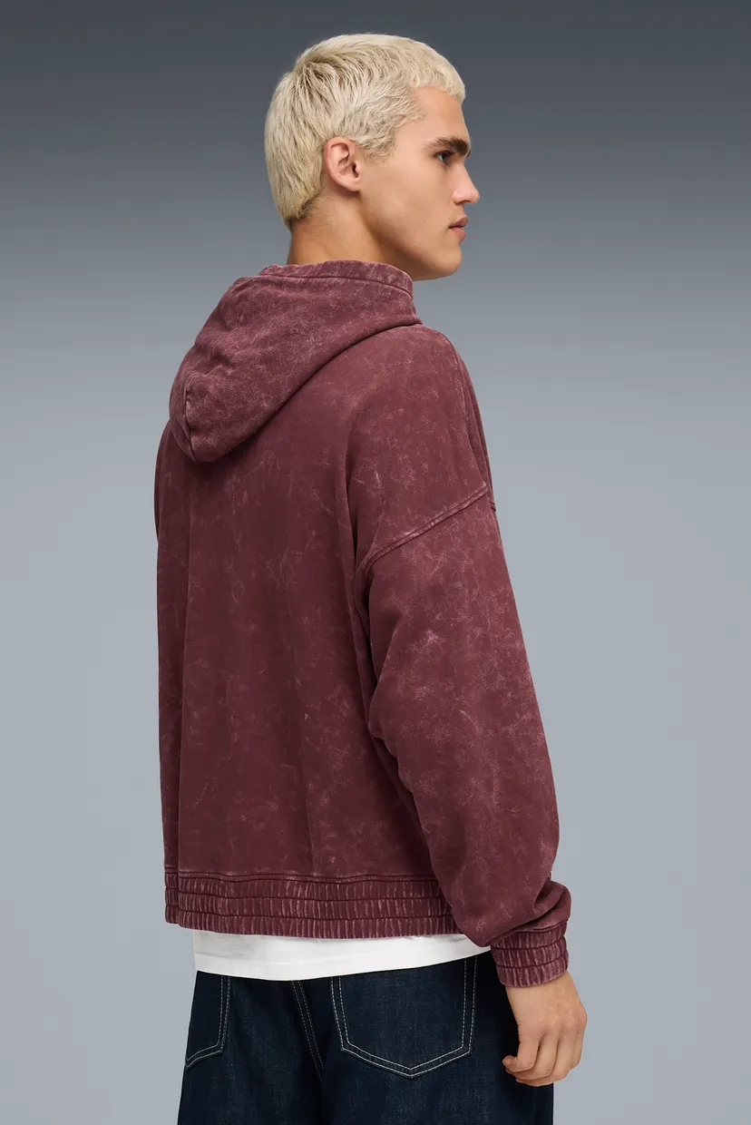 Бордовое худи FUTURE.PUMA.ARCHIVE Boxy Washed Hoodie Unisex (унисекс) 5