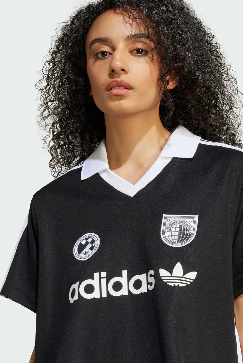 Женское черное поло adidas Originals R3CD 4