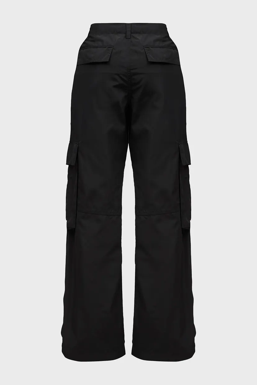 Женские черные карго MID-RISE WIDE CARGO PANTS 6