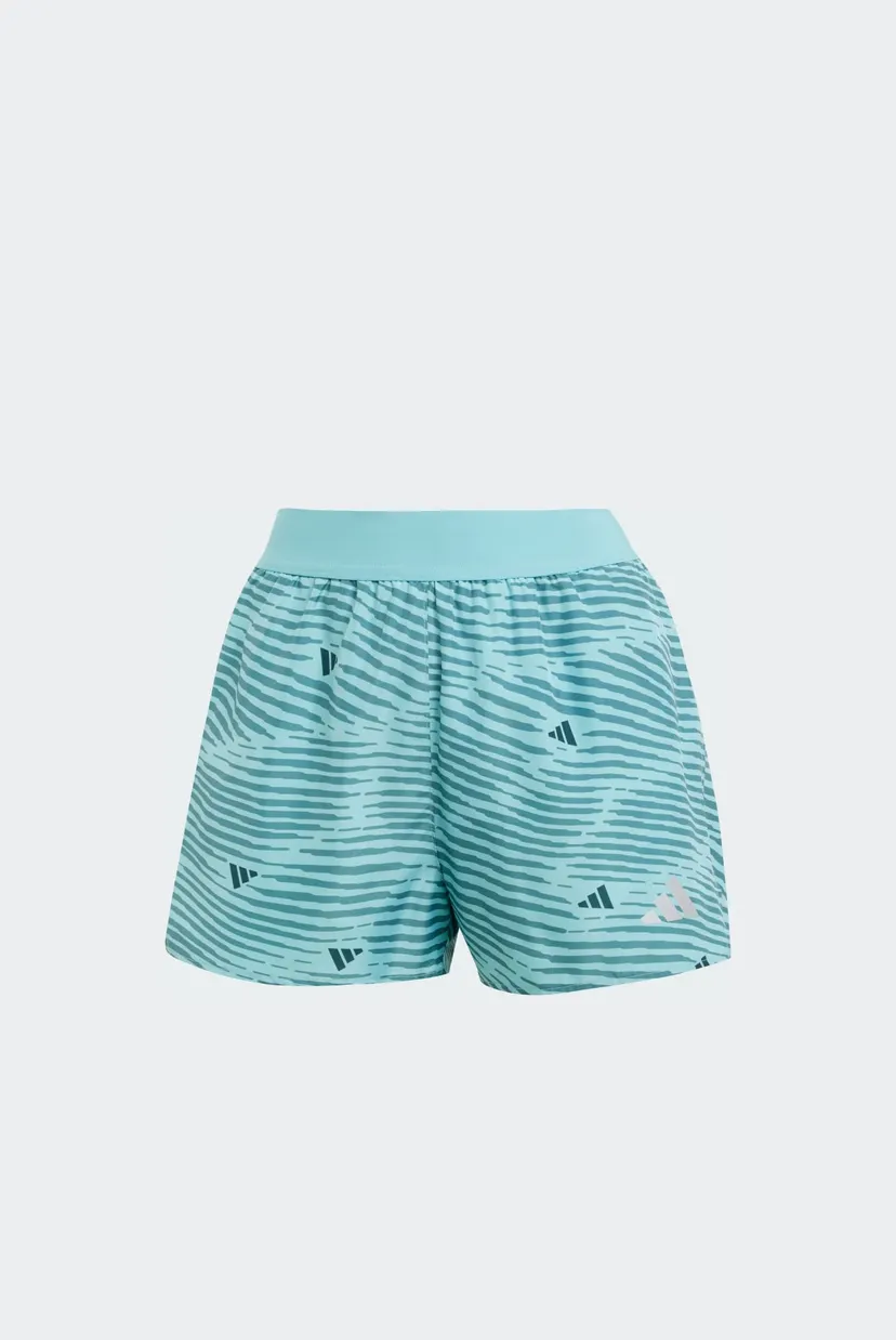 Женские бирюзовые шорты с узором Adi365 Running Essentials Brand Love 6