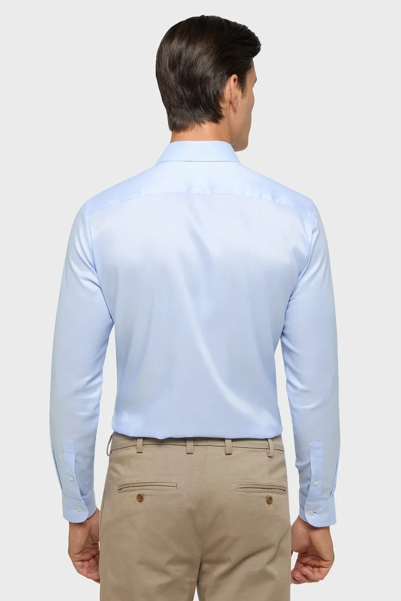 Мужская голубая рубашка SLIM FIT 3