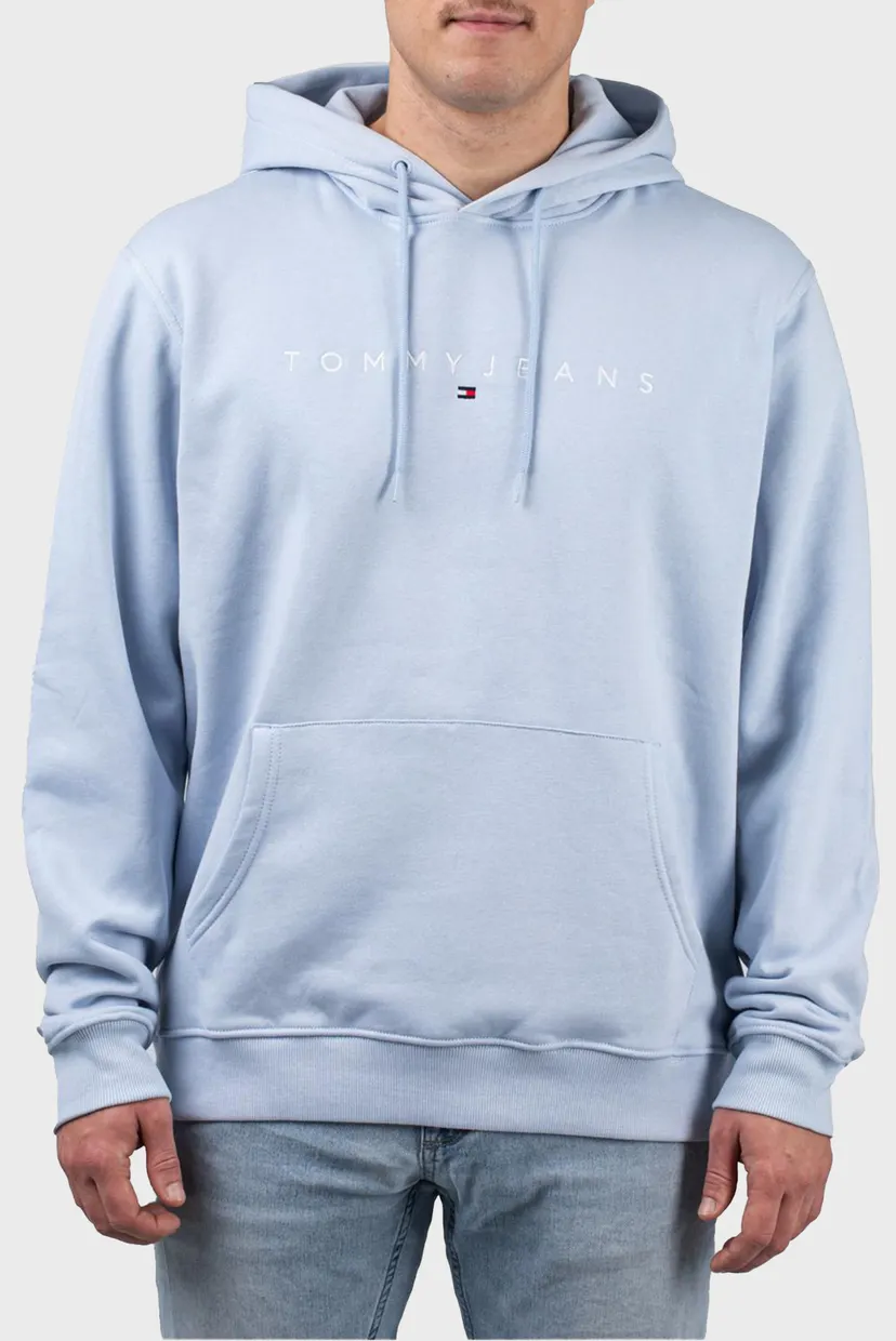 Чоловіче блакитне худі TJM REG LINEAR LOGO 4