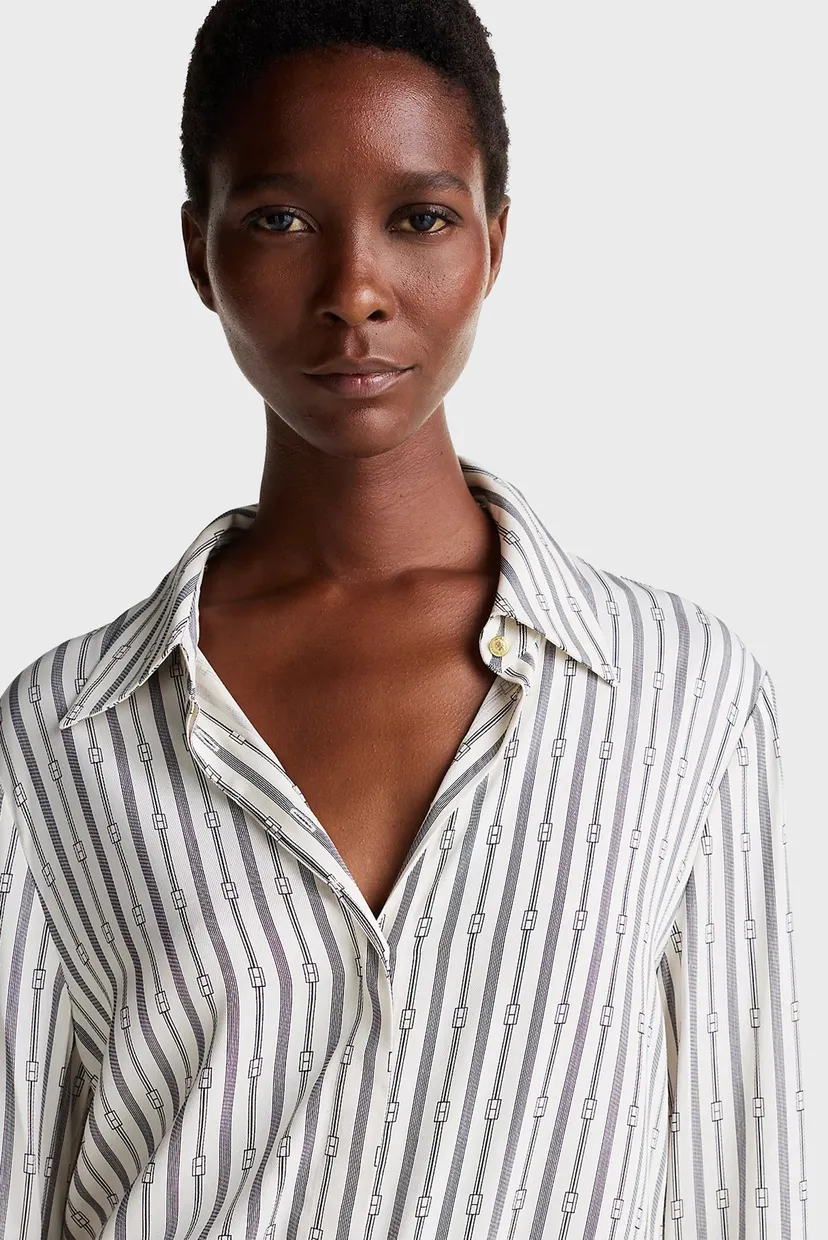 Жіноча біла блуза у смужку VIS TWILL REGULAR LS SHIRT 4