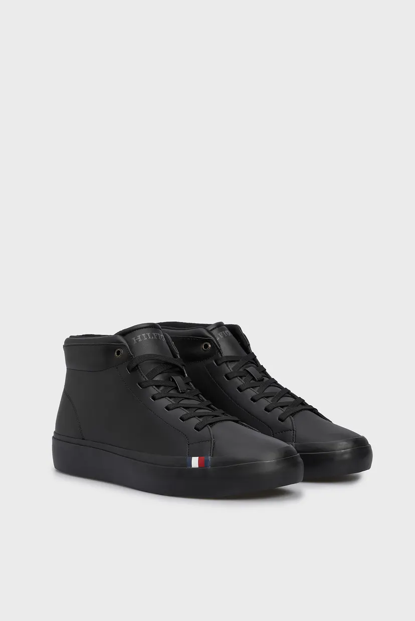 Мужские черные кожаные кроссовки MODERN VULC LTH HI WL 3