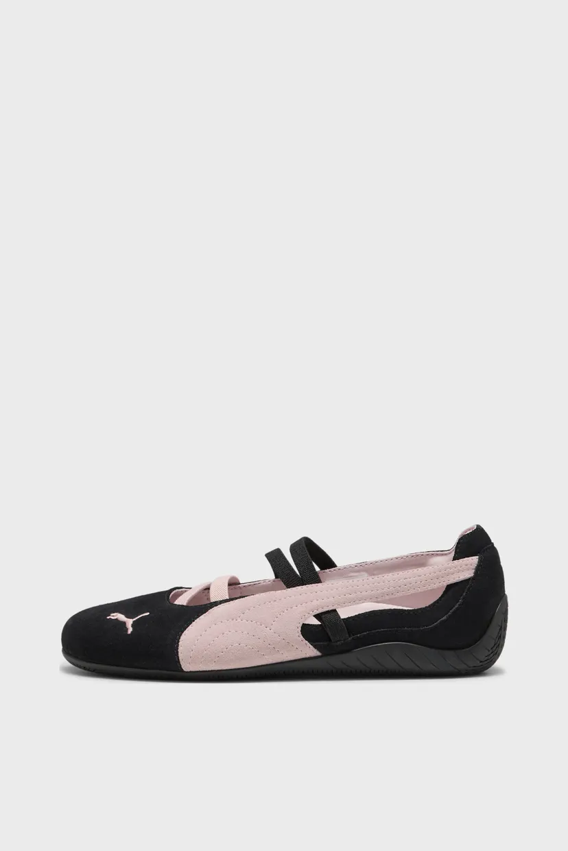 Женские черные замшевые балетки Speedcat Ballet Suede Shoes Women 4