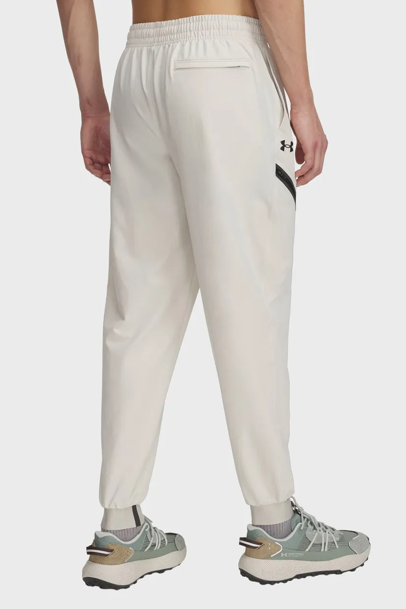 Чоловічі білі спортивні штани UA Unstoppable Woven Jogger 3