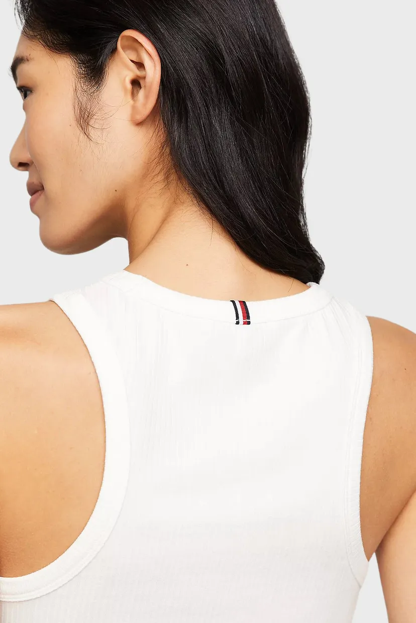 Жіноча біла майка SLIM 5X2 RIB TANK TOP NS 4