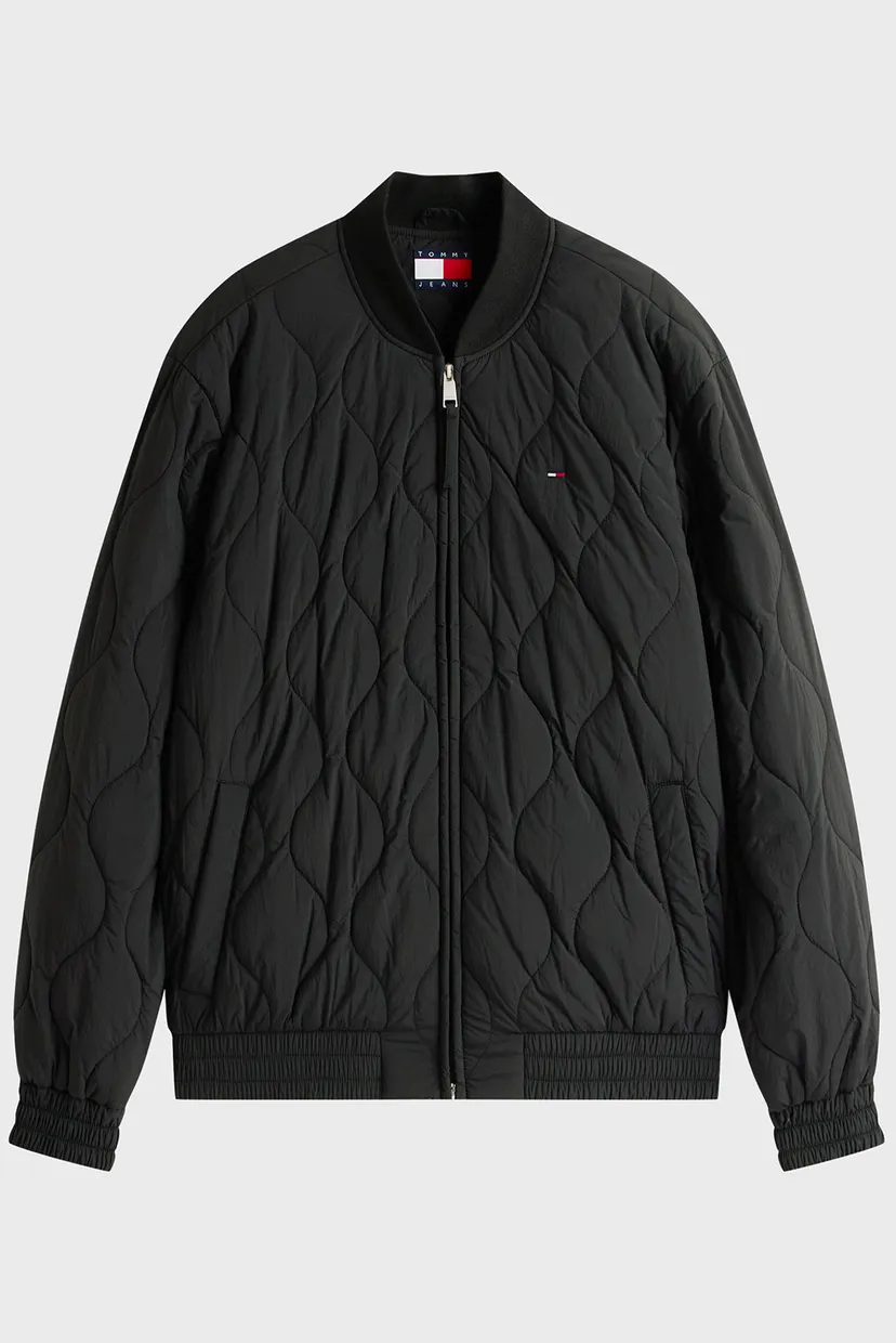 Чоловічий чорний бомбер TJM LW QUILTED BOMBER 4