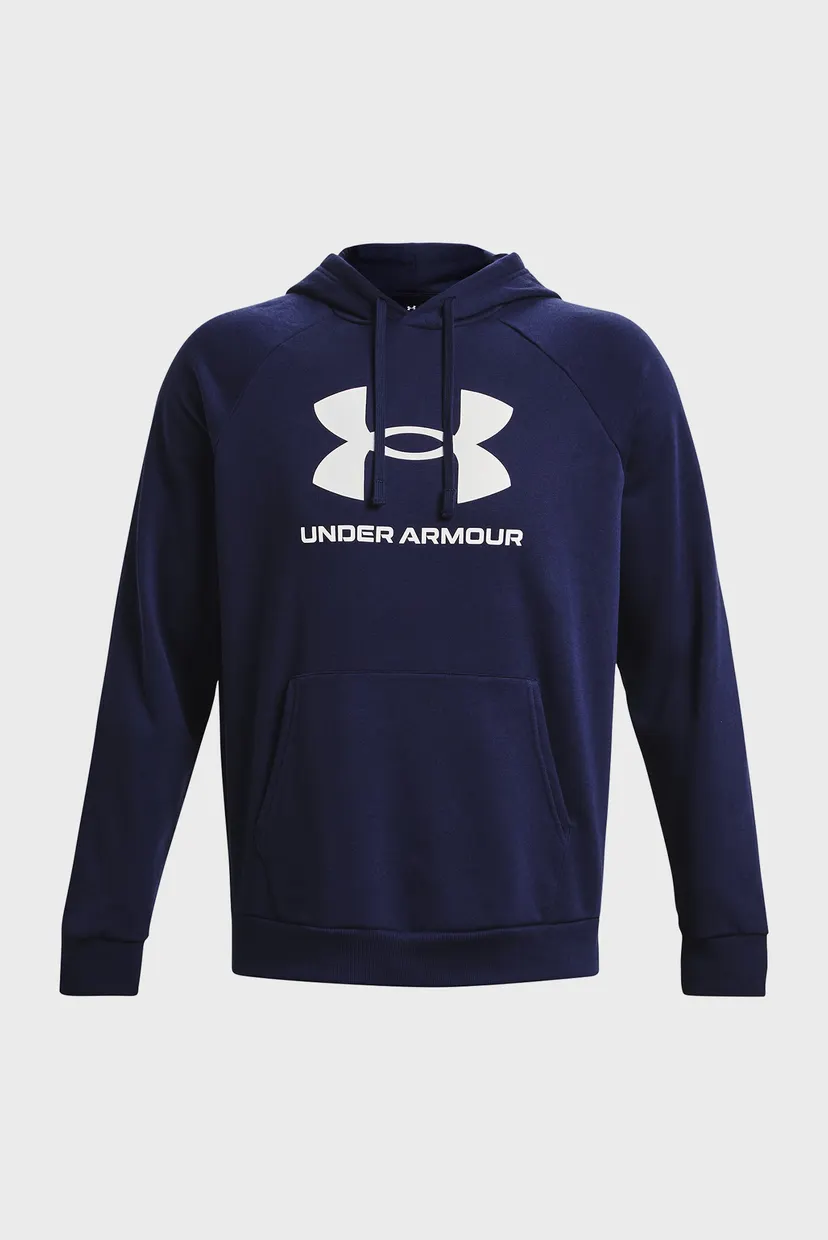 Мужское темно-синее худи UA Rival Fleece Logo HD 5