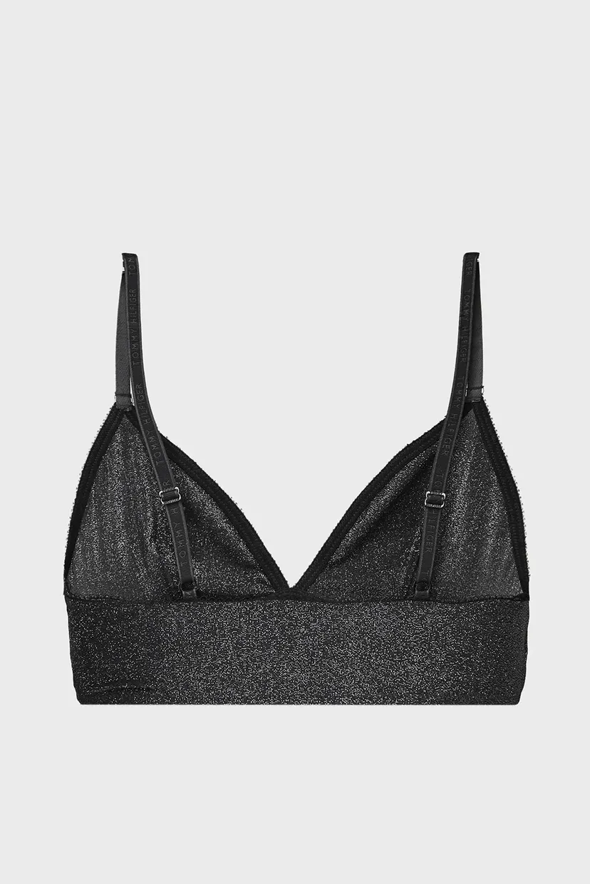 Женский черный топ TRIANGLE BRA SPARKLE 6