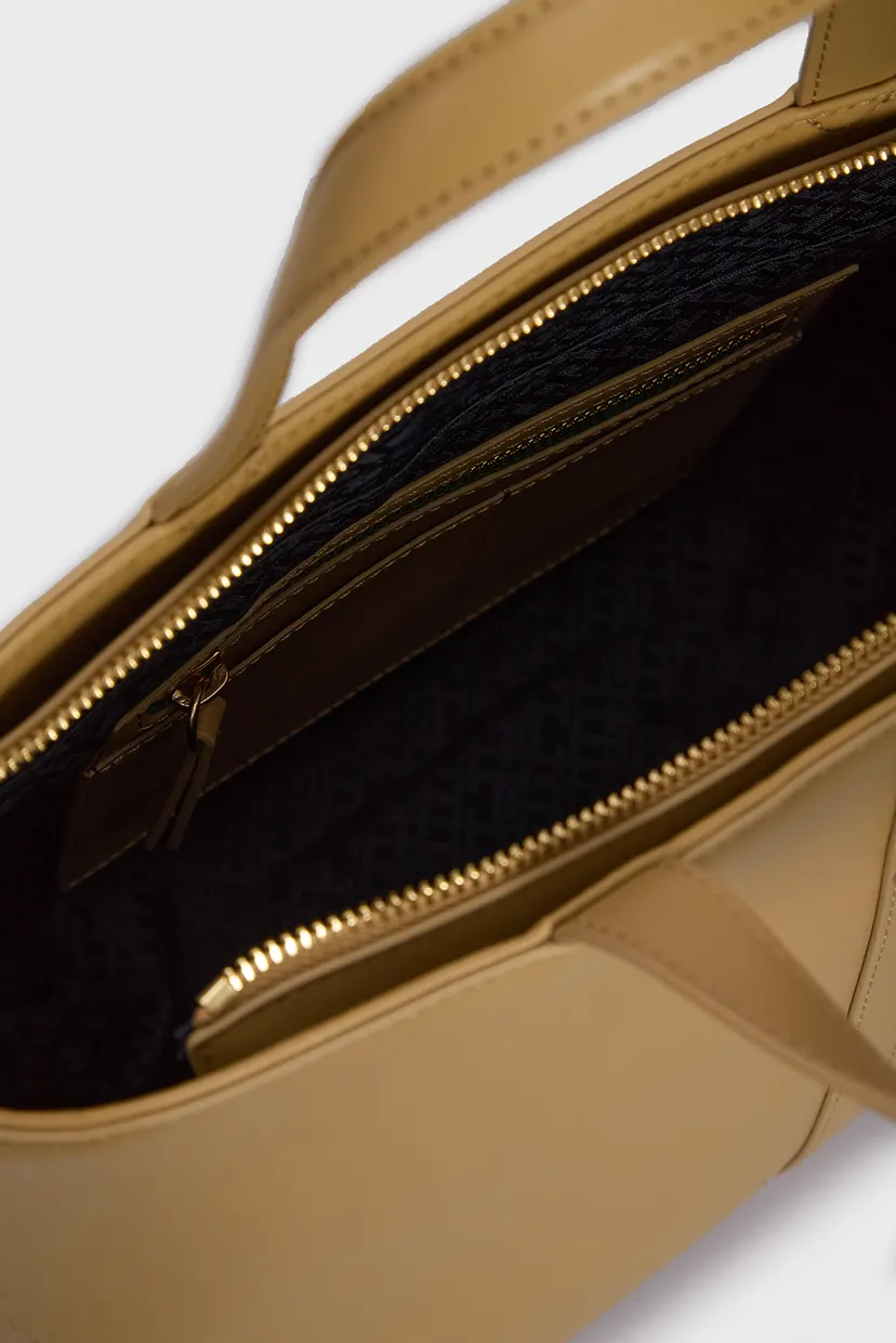 Жіноча бежева сумка TH HERITAGE SATCHEL 6