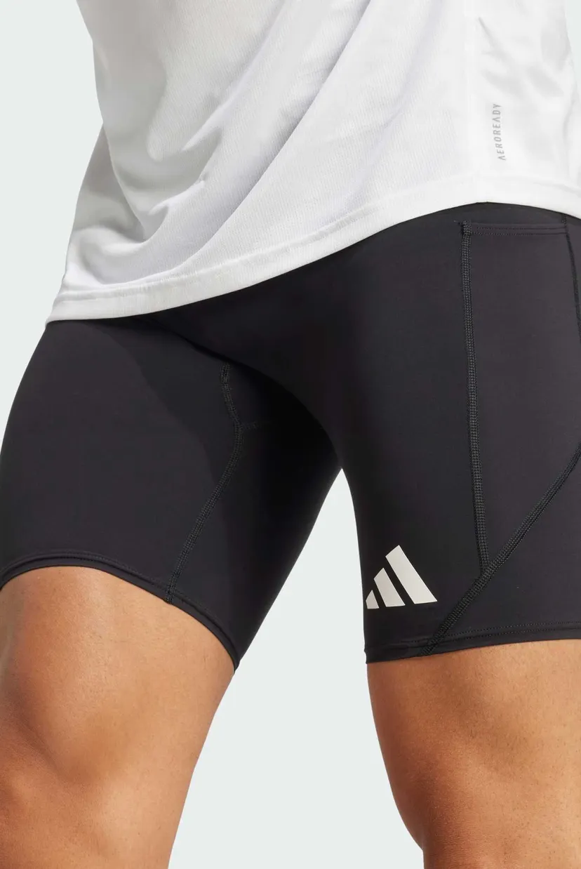 Чоловічі чорні велосипедки Adizero Running Short Pocket 4