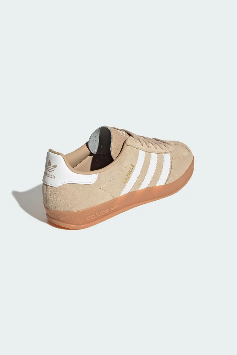 Чоловічі бежеві замшеві снікерси Gazelle Indoor 5