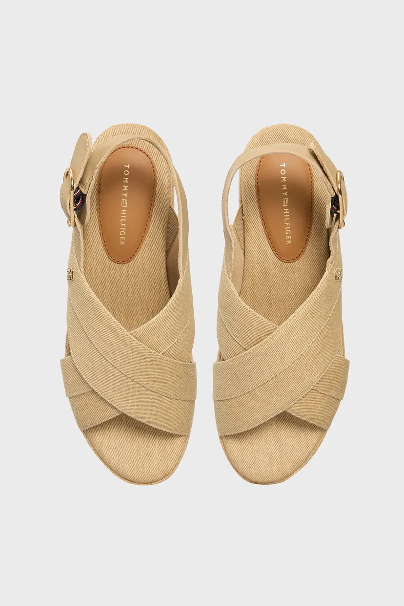 Жіночі бежеві сандалі DENIM ESPADRILLE PLATFORM SANDAL 4