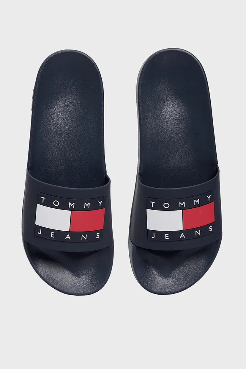Чоловічі темно-сині слайдери TOMMY JEANS POOL SLIDE ESS 4