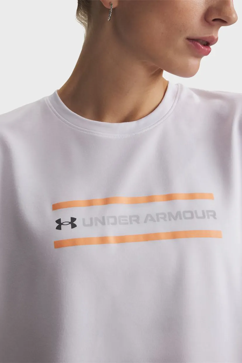 Жіноча біла футболка Tech Branded Crop SS 3