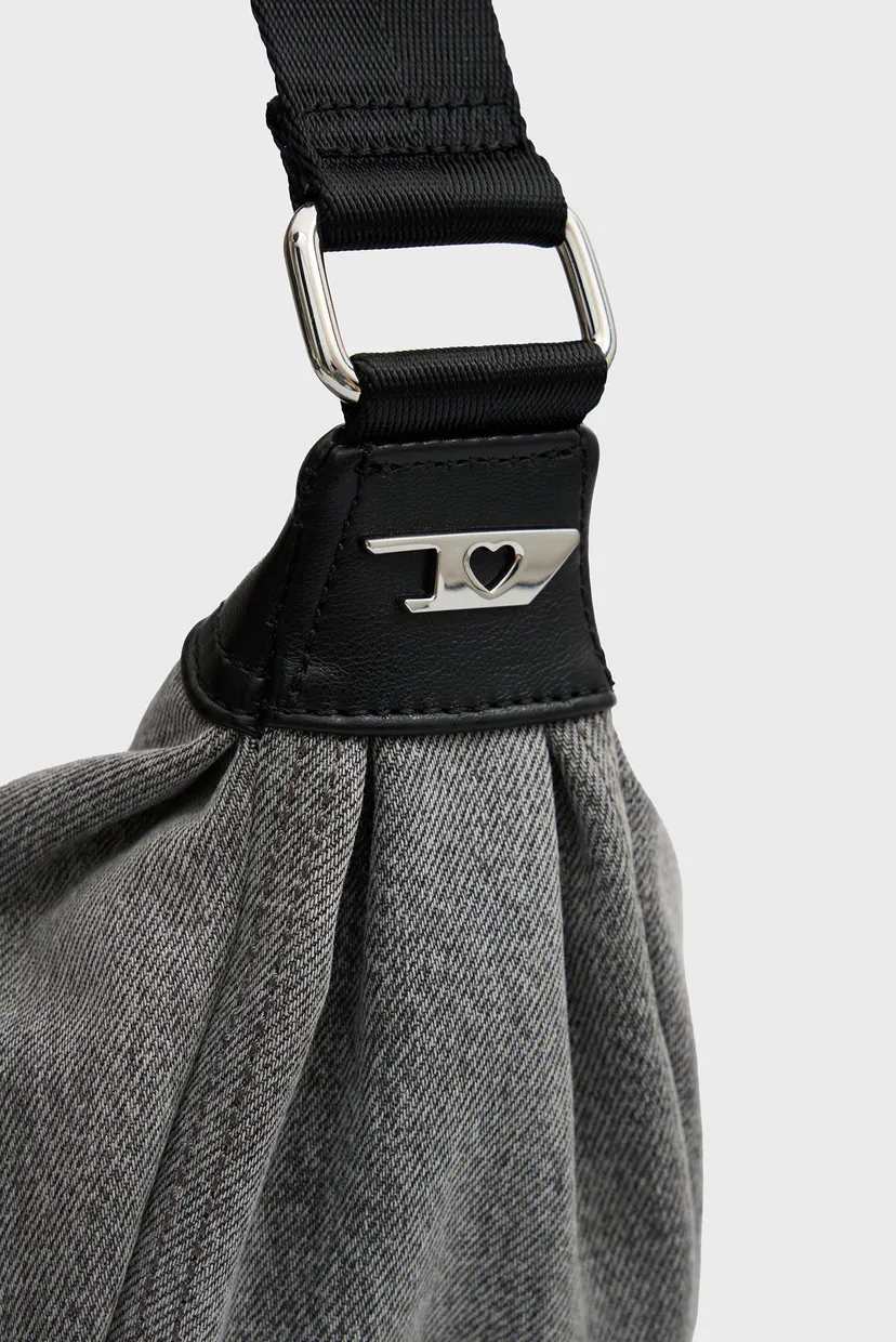 Жіноча сіра джинсова сумка HEART-D CROSSBODY II Diesel X10688