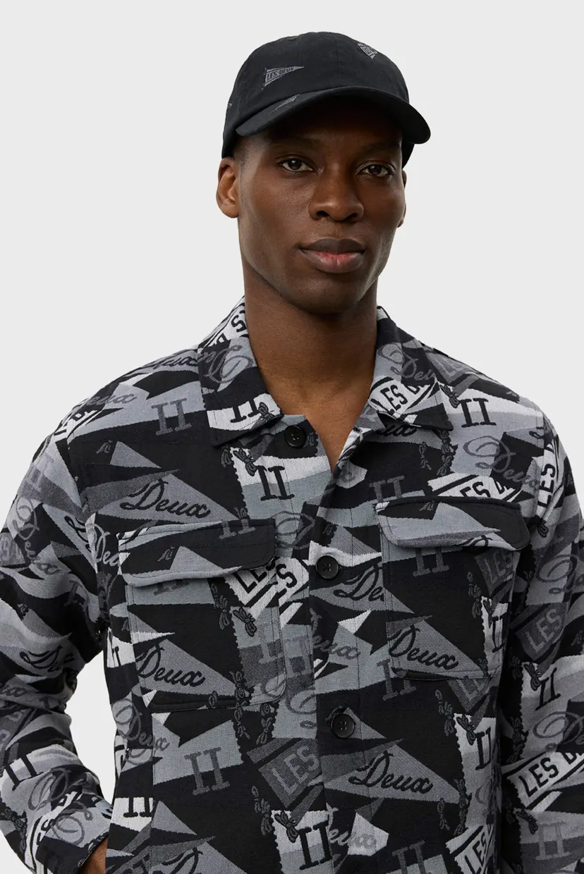 Мужская темно-серая куртка с узором Nash Flag Jacquard 3