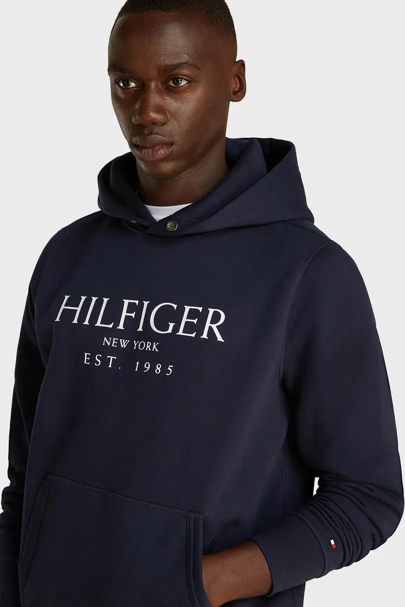 Чоловіче темно-синє худі BIG HILFIGER HOODY 3