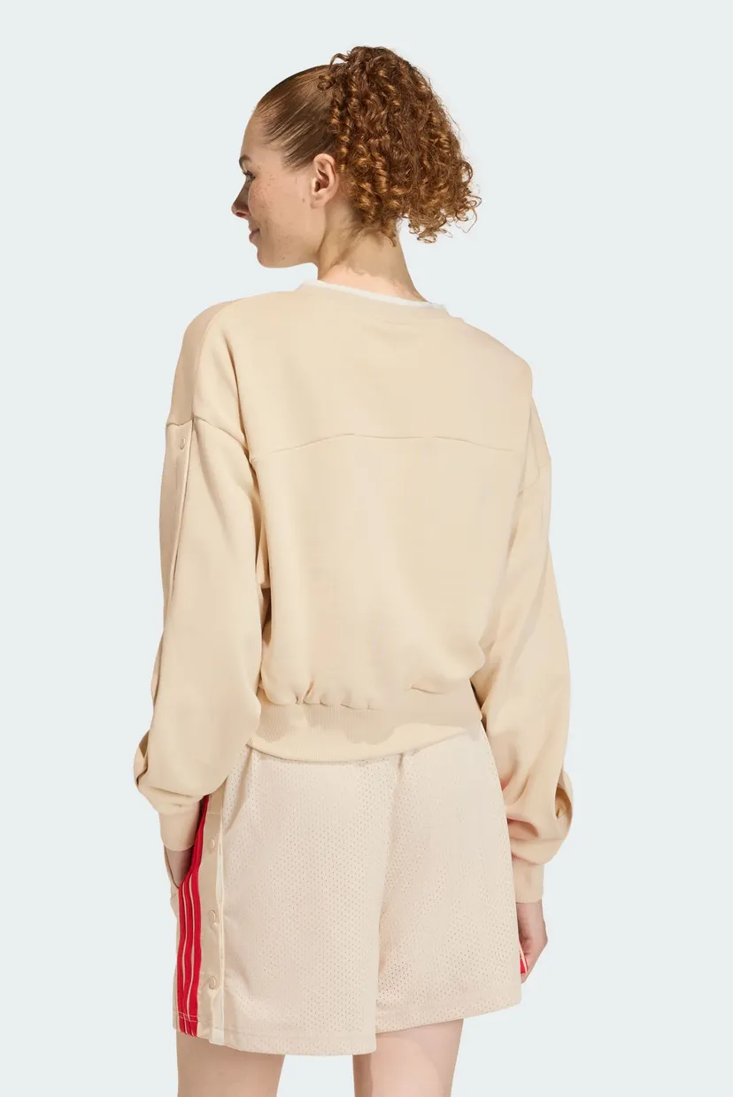 Женский бежевый свитшот STADIUM CREW adidas JY6969 — MD-Fashion